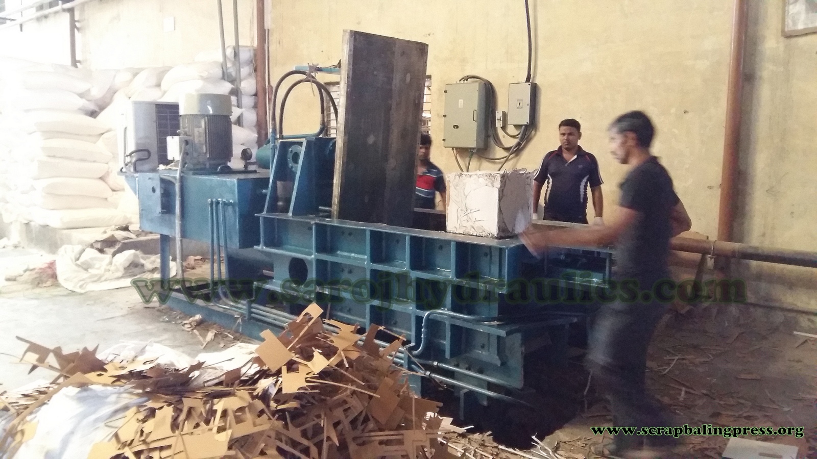 hydraulic cardboard baling press machine